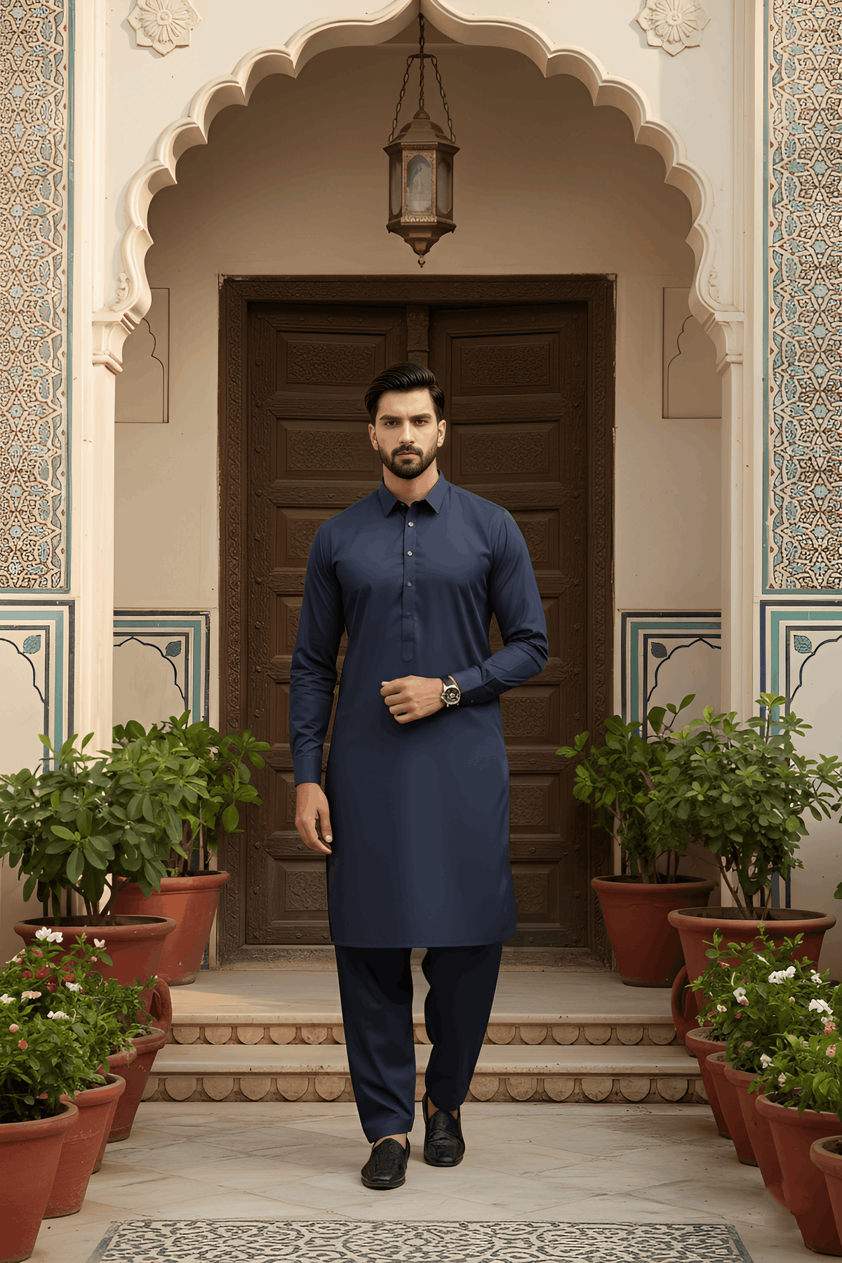 Dream Style- Navy Kameez Shalwar