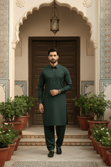 Dream Style- Green Kameez Shalwar