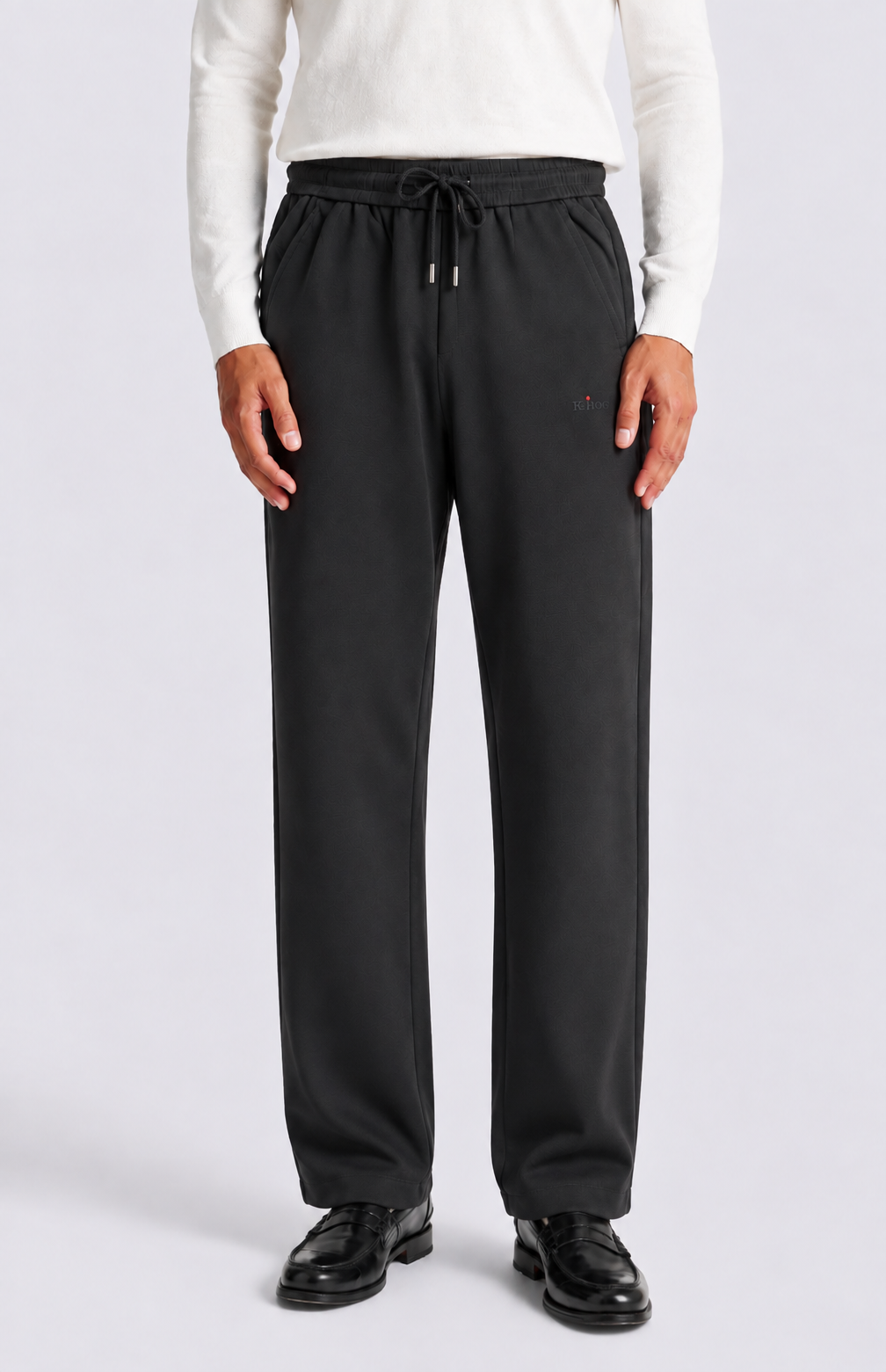 RELAXED FIT STRAIGHT TROUSERS
