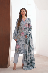 Basic Printed Lawn 3-Pieces Stitched