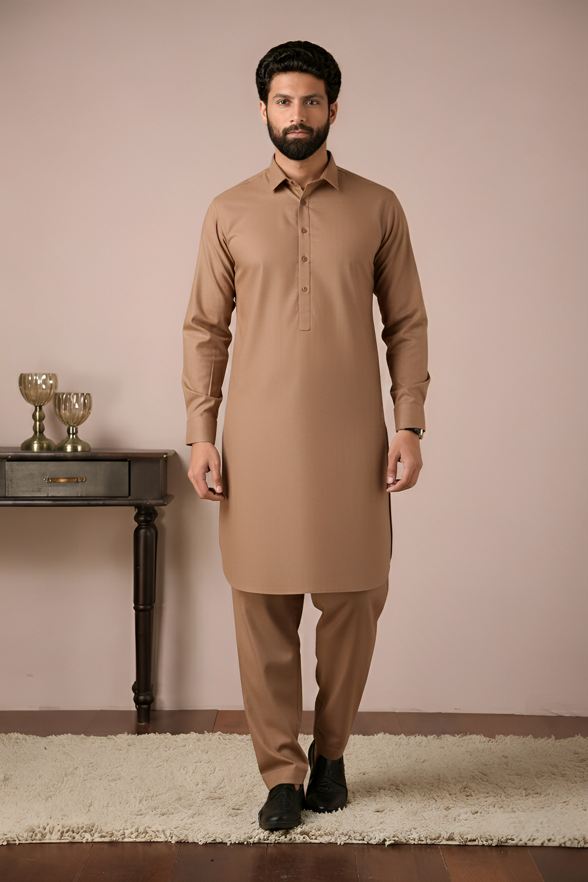 Gold Medal Style- Brown Kameez Shalwar