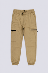 ZIPPED CARGO JOGGER TROUSERS
