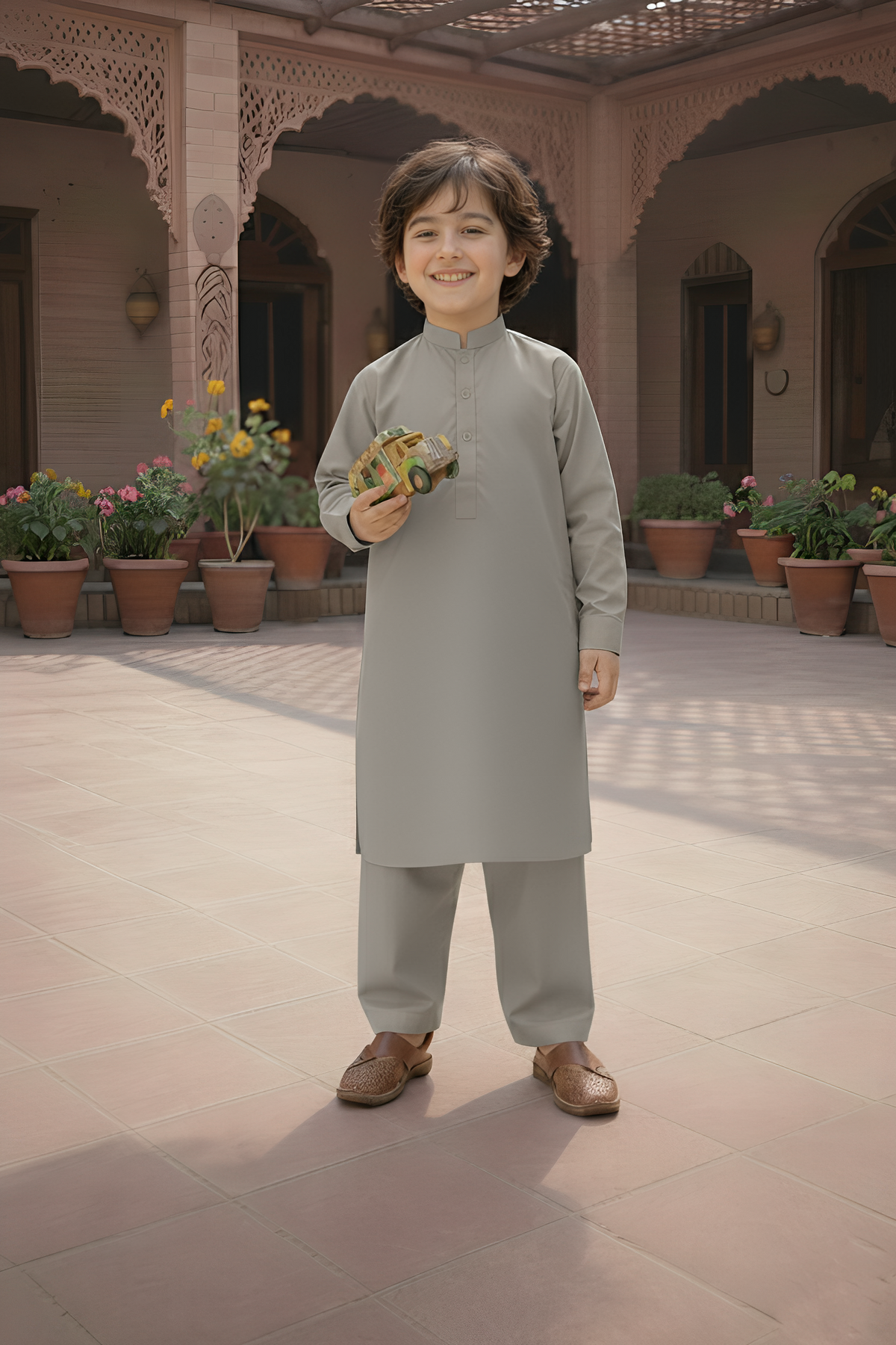 Crystal Star - Boy Grey Kameez Shalwar
