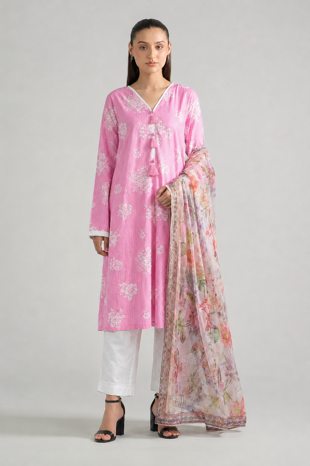 Basic Printed Lawn 3-Pieces Stitched
