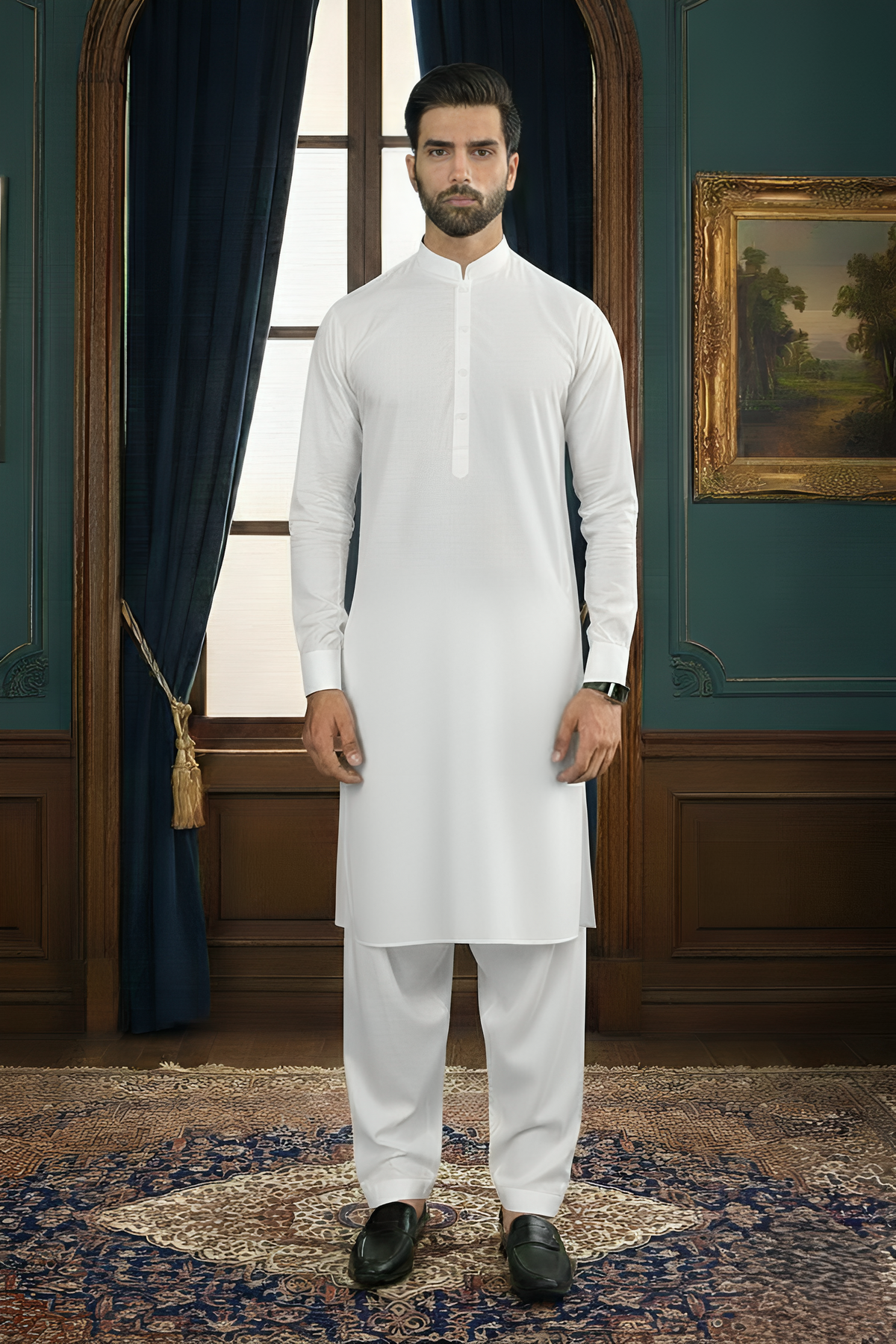 Inspiration-White Kameez Shalwar