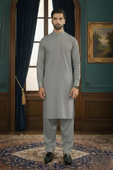 Inspiration- Ash Grey Kameez Shalwar