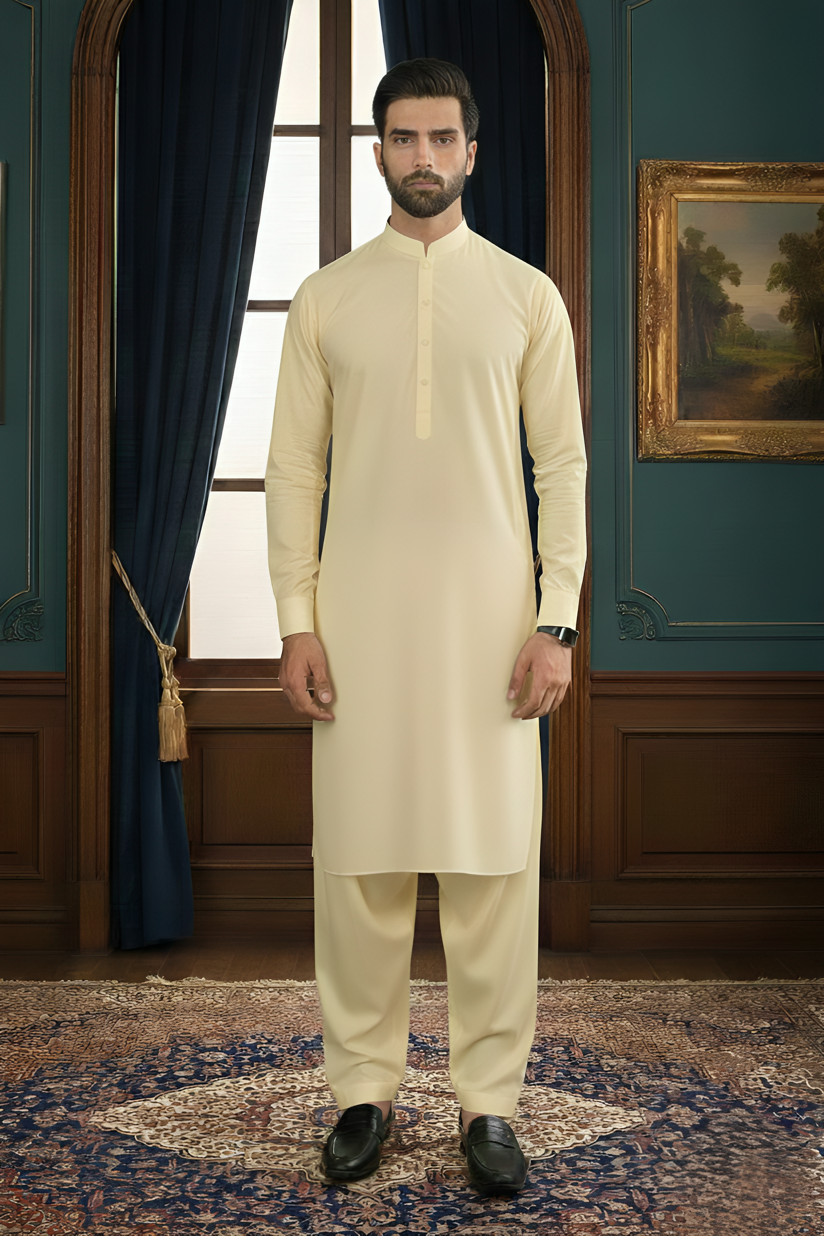 Inspiration-Camel Kameez Shalwar