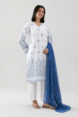 Basic Printed Lawn 3-Pieces Stitched
