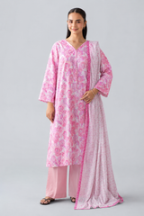 Basic Printed Lawn 3-Pieces Stitched
