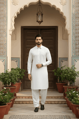 Dream Style- White Kameez Shalwar