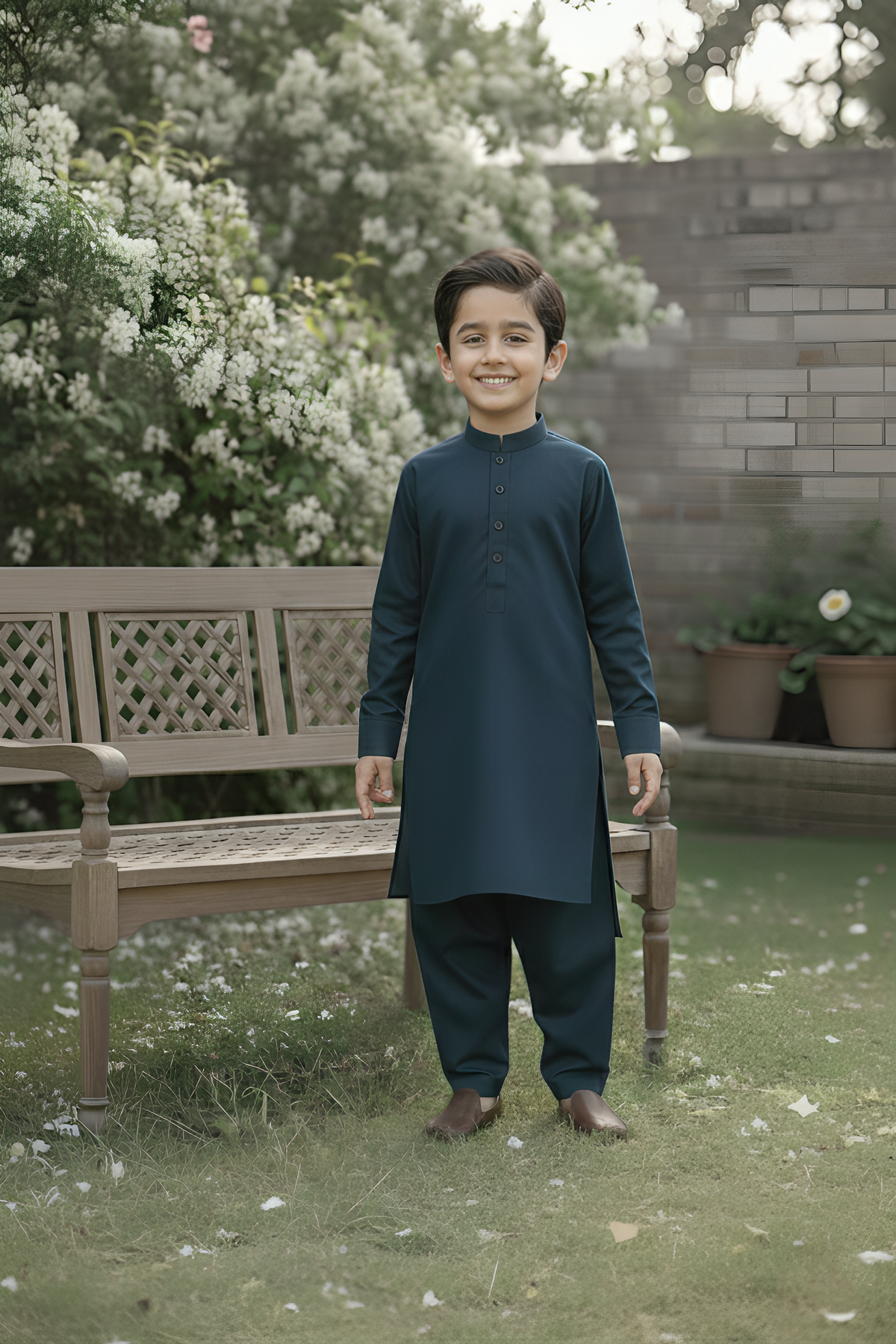 Sugarcan- Boy Teal Kameez Shalwar