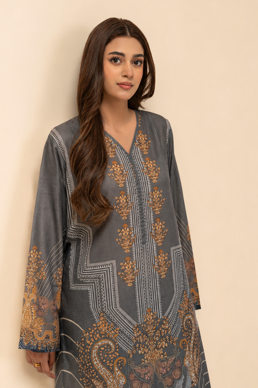 Basic Printed Lawn 3-Pieces Stitched