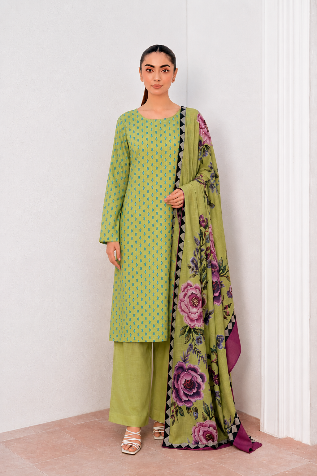 Basic Printed Lawn 3-Pieces Stitched
