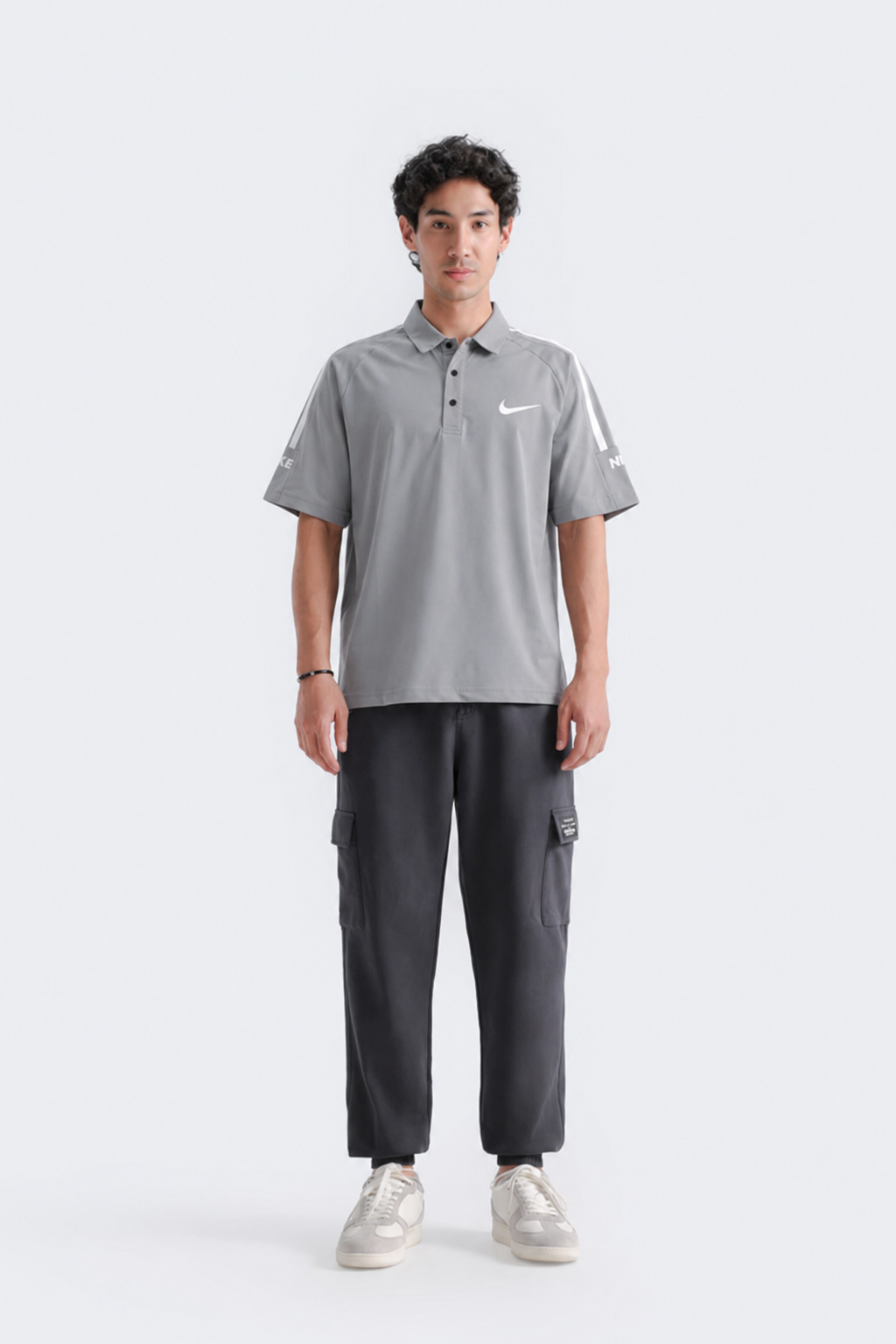 Men’s Performance Stripe T-Shirt -L-Grey
