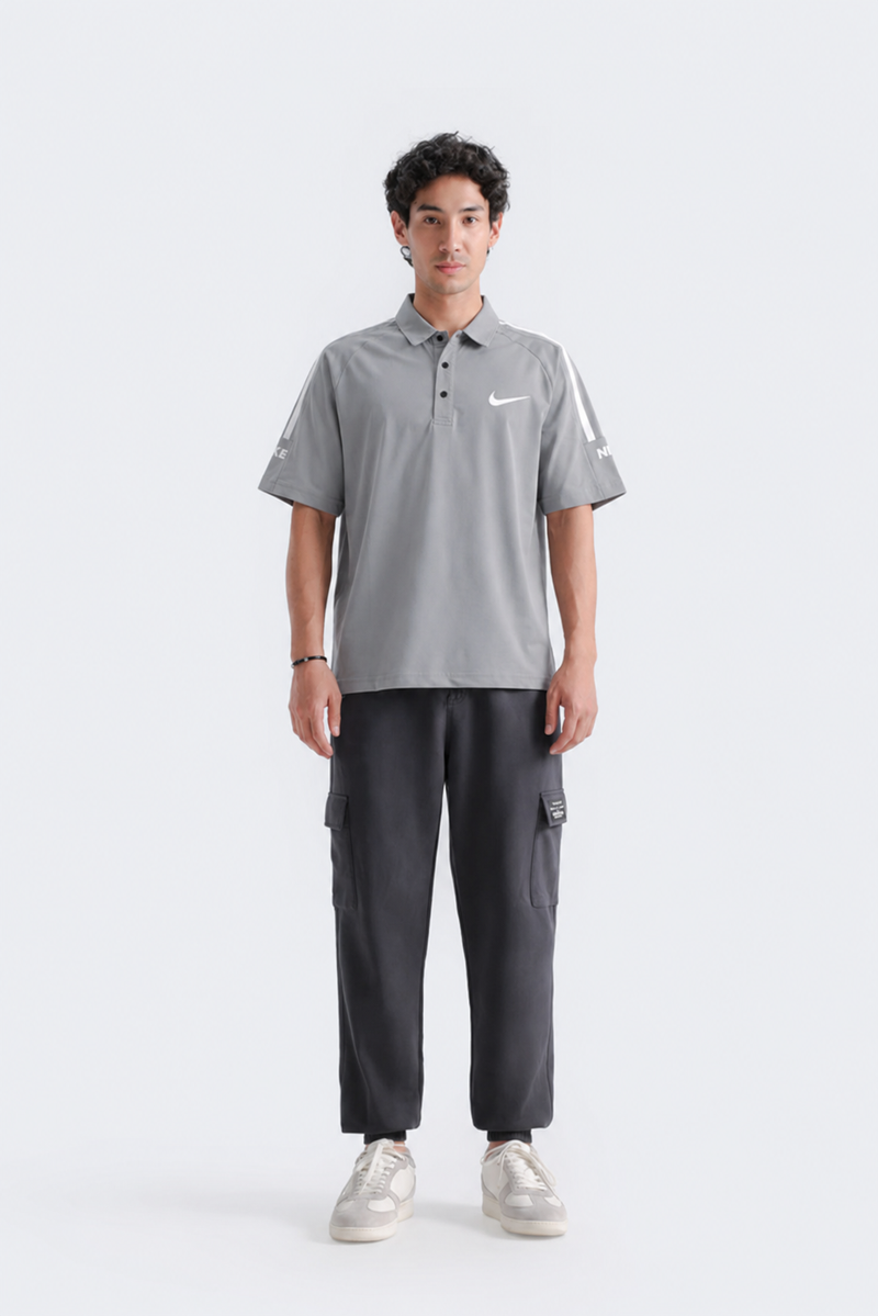 Men’s Performance Stripe T-Shirt -L-Grey