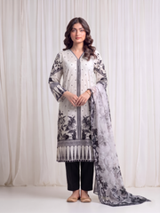 Basic Printed Lawn 3-Pieces Stitched