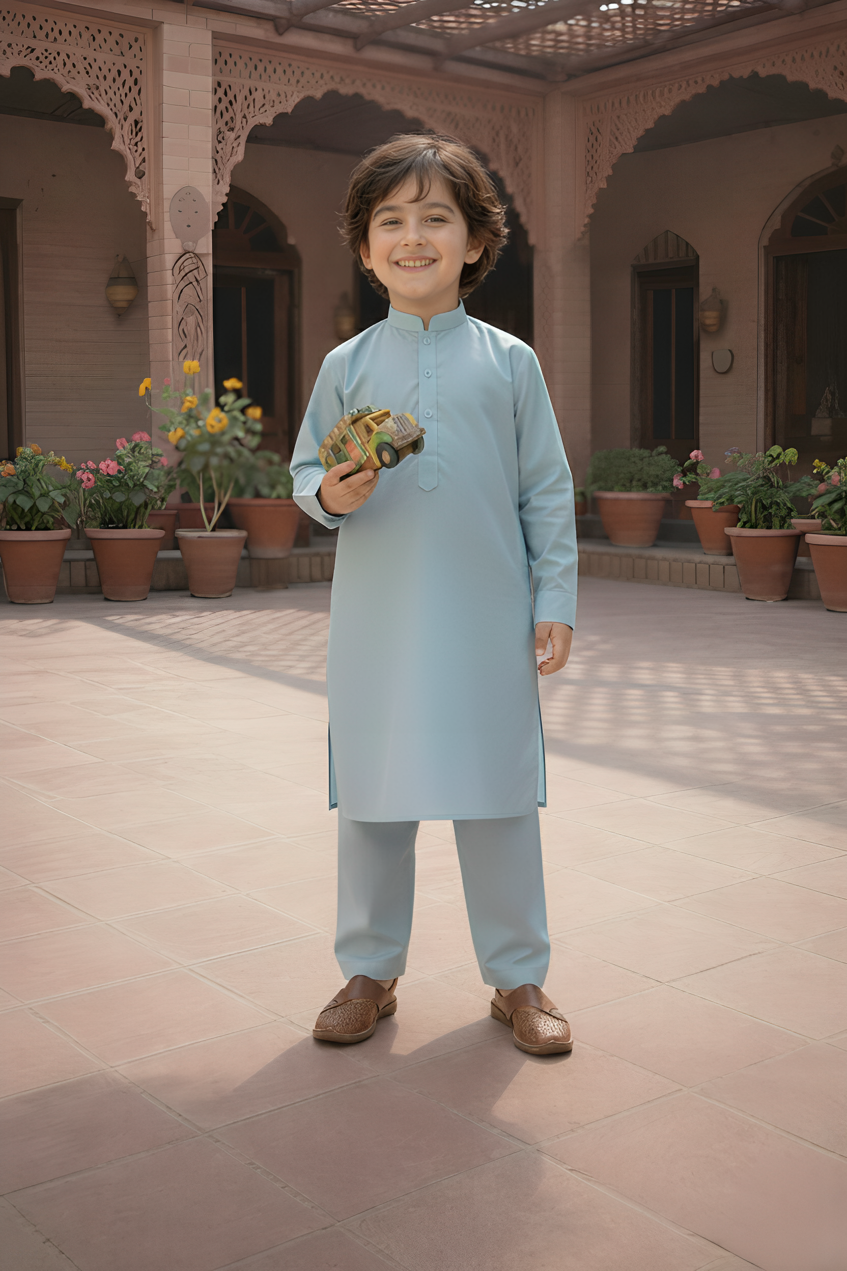 Crystal Star - Boy Sky Blue Kameez Shalwar