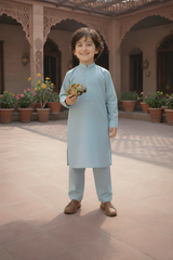 Crystal Star - Boy Sky Blue Kameez Shalwar
