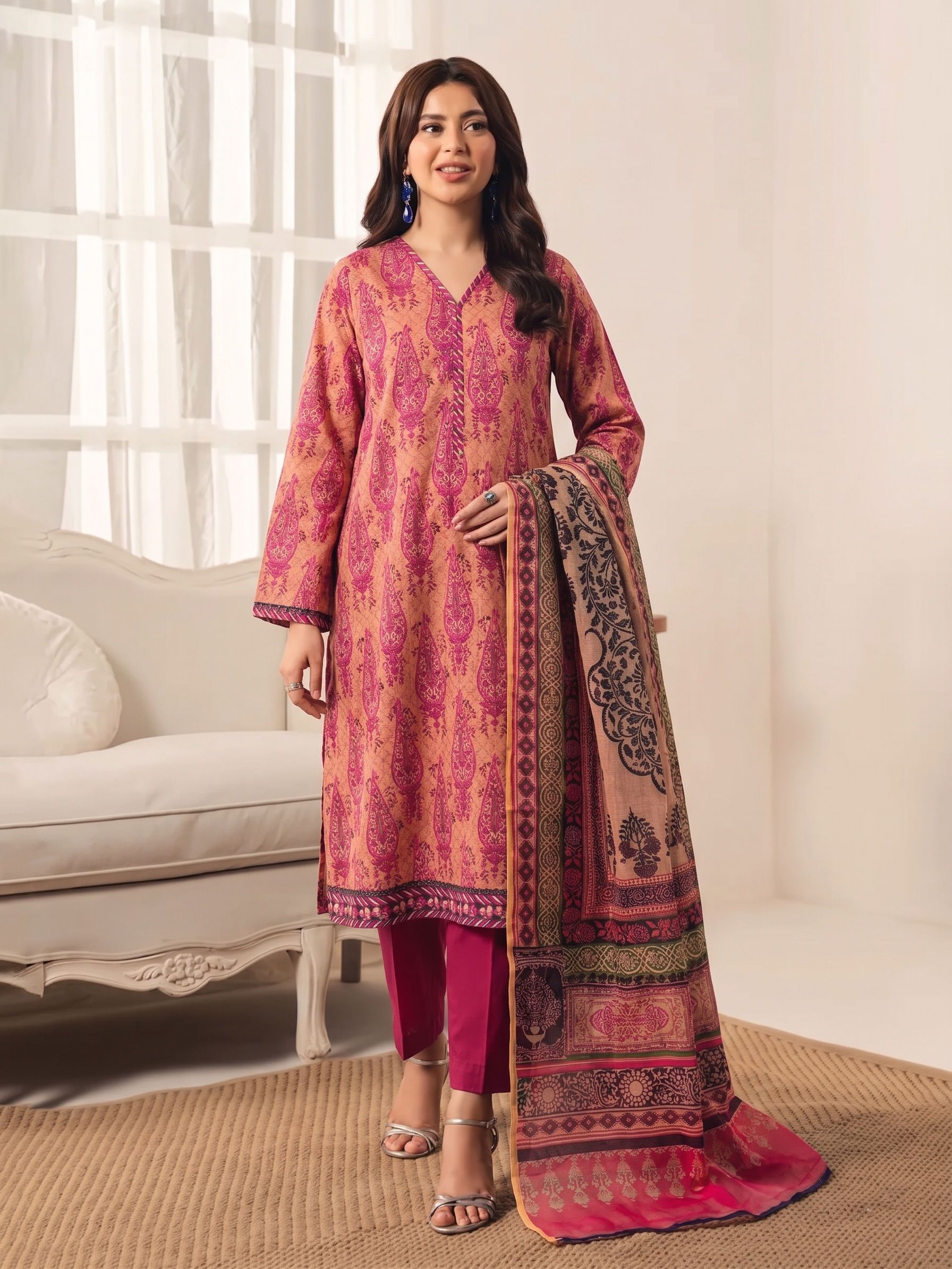 Basic Printed Lawn 3-Pieces Stitched
