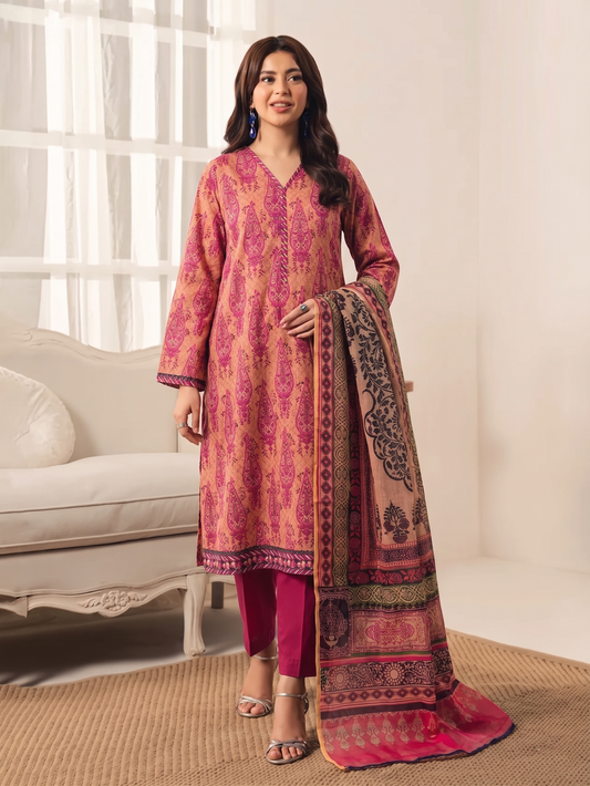 Basic Printed Lawn 3-Pieces Stitched
