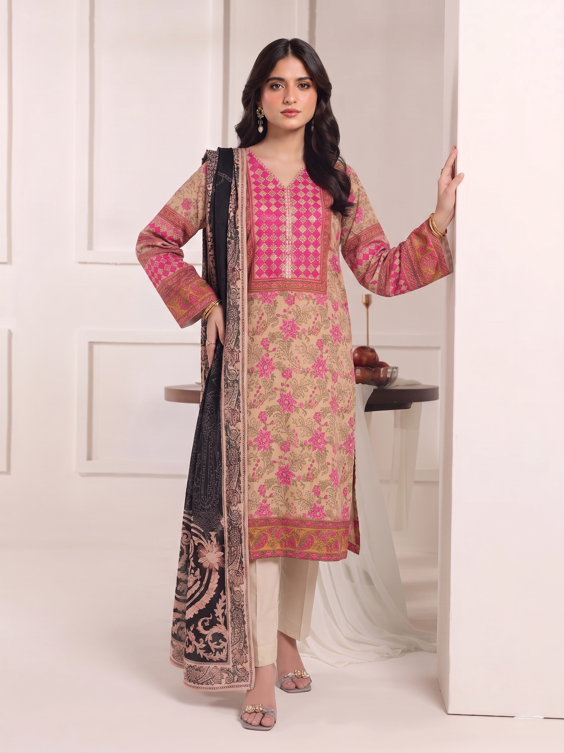 Basic Printed Lawn 3-Pieces Stitched