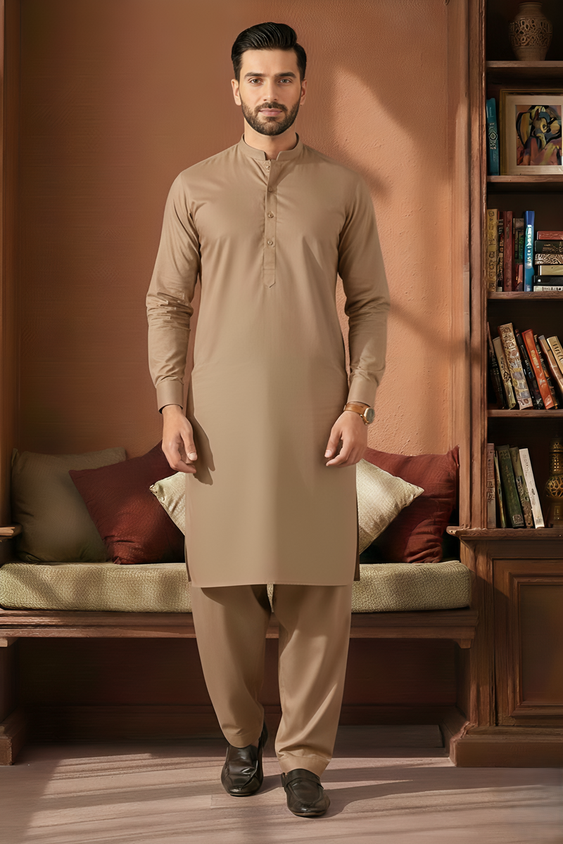 Refersh-Brown Kameez Shalwar