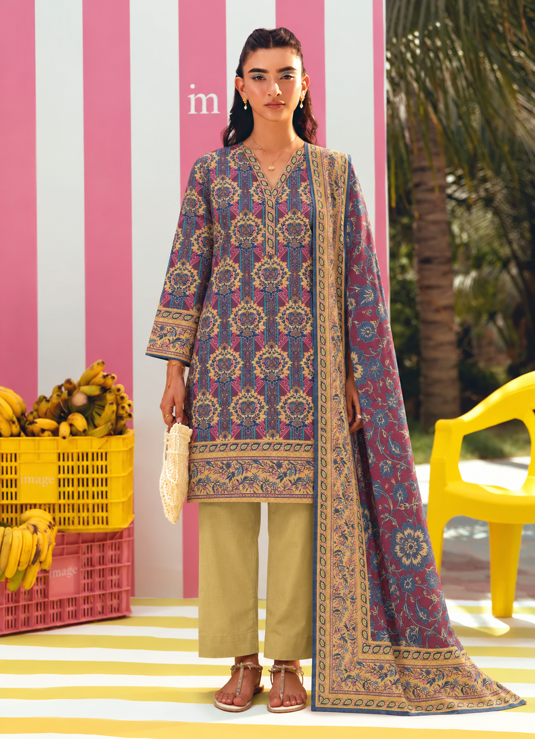 Karandi Multi Printed 3-Piece Stitched Suit