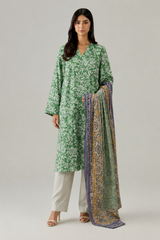 Basic Printed Lawn 3-Pieces Stitched