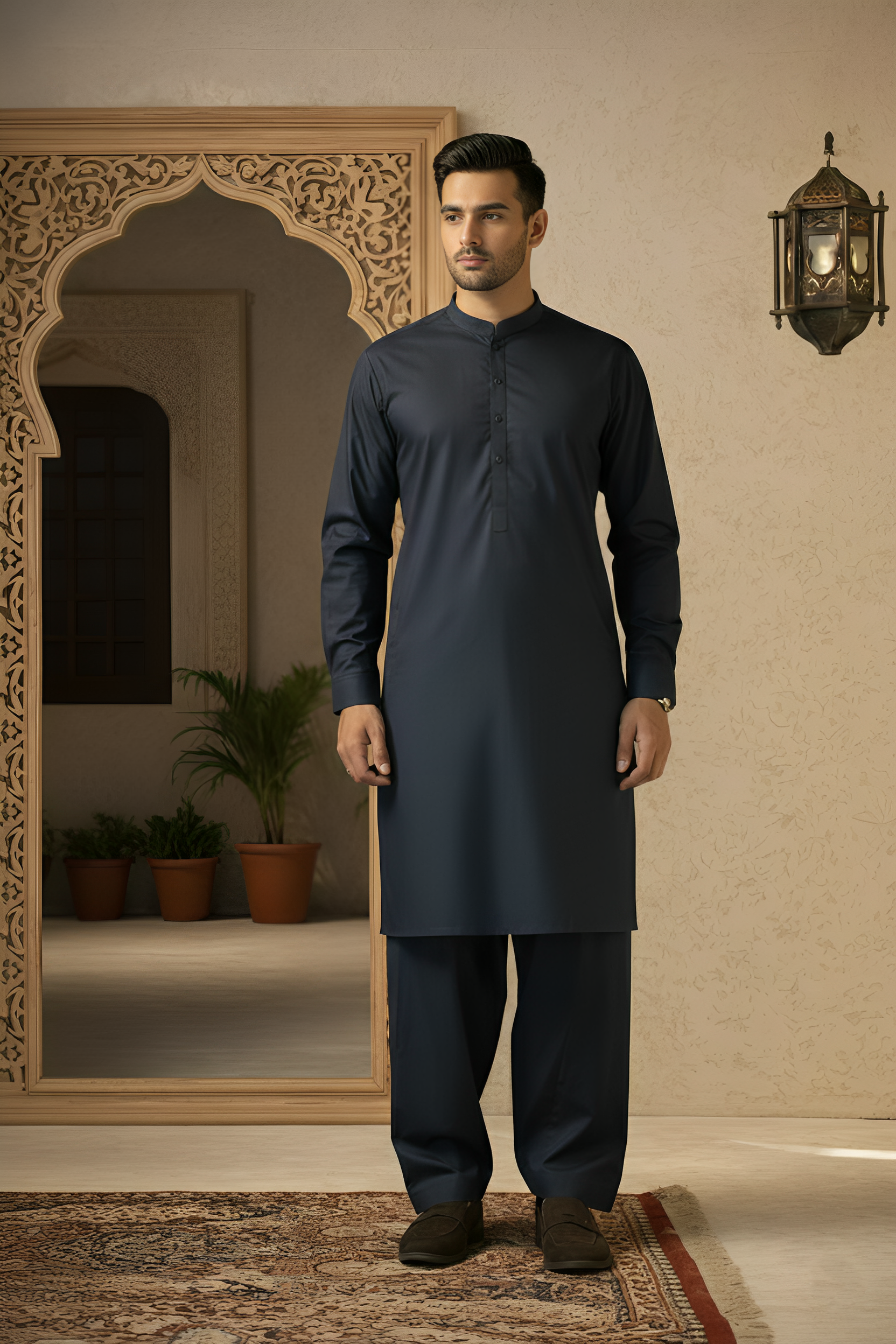 Muskan Plus- Navy Kameez Shalwar