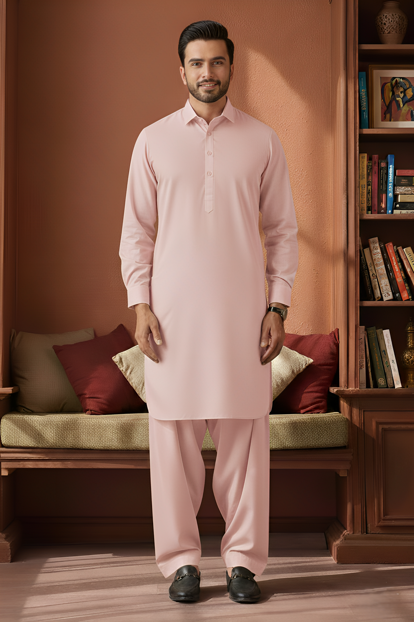 Refersh-Peach Kameez Shalwar