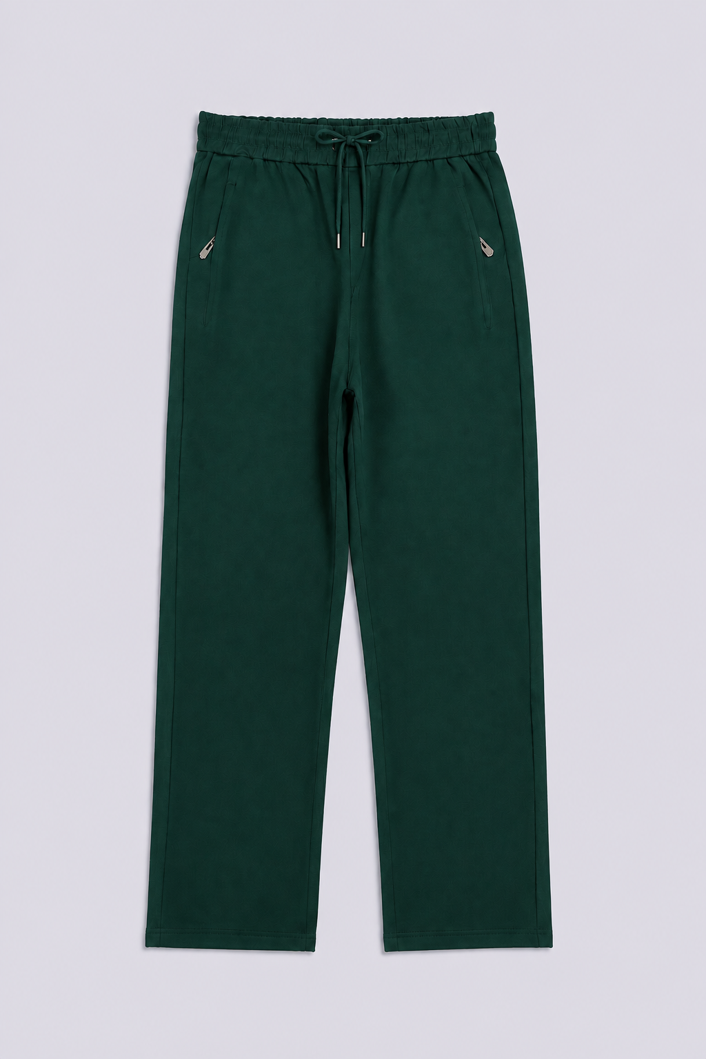 STRAIGHT FIT ZIPPED TROUSERS