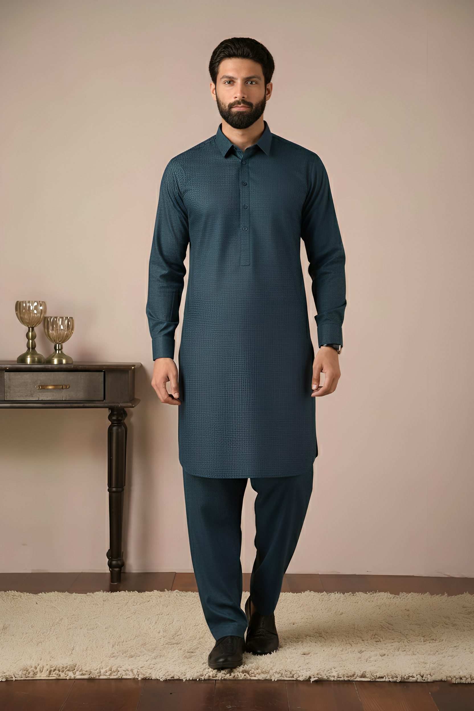 Gold Medal Style- Teal  Kameez Shalwar