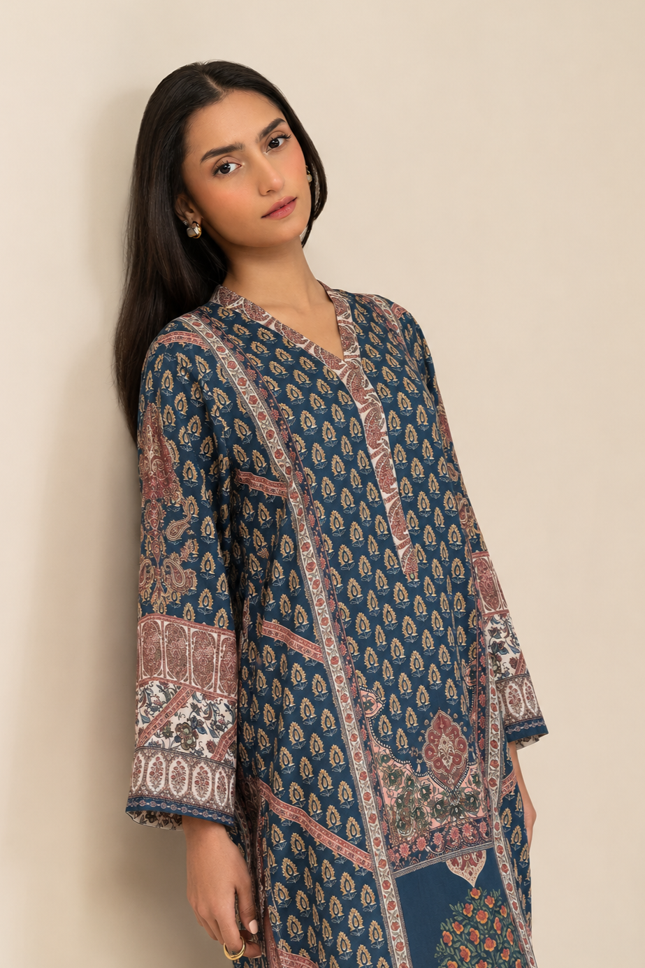 Basic Printed Lawn 3-Pieces Stitched