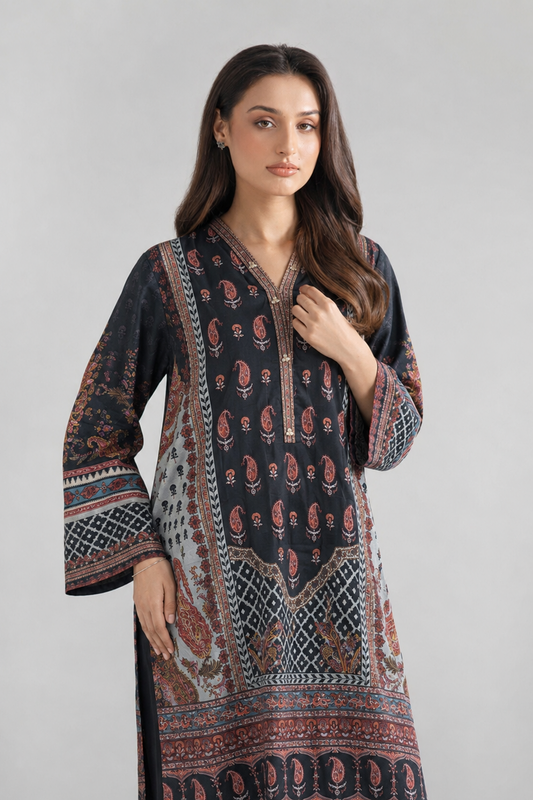 Basic Printed Lawn 3-Pieces Stitched