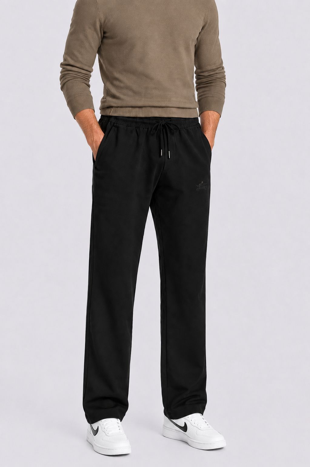 RELAXED FIT STRAIGHT TROUSERS
