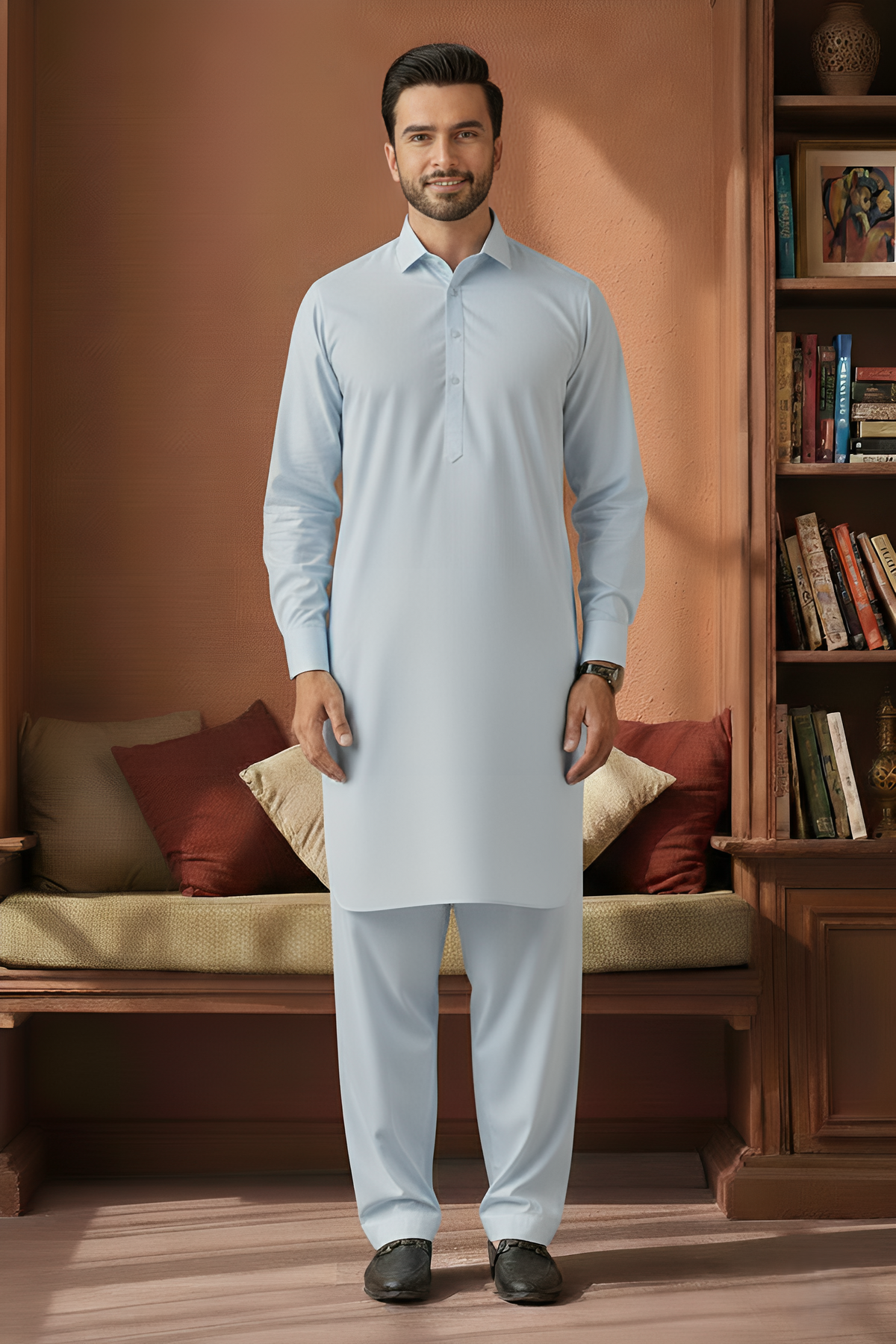 Refersh-Sky Blue Kameez Shalwar