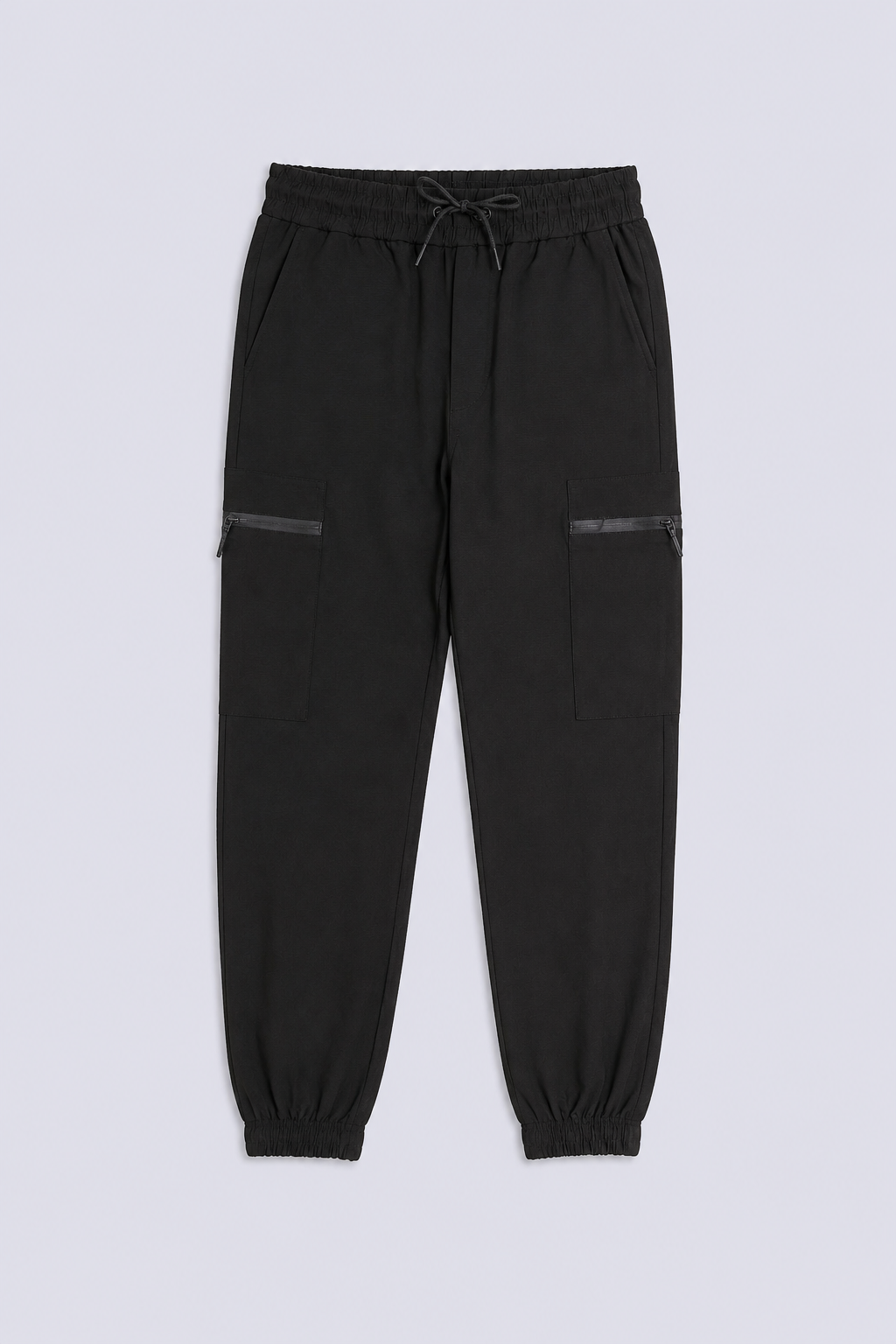 ZIPPED CARGO JOGGER TROUSERS