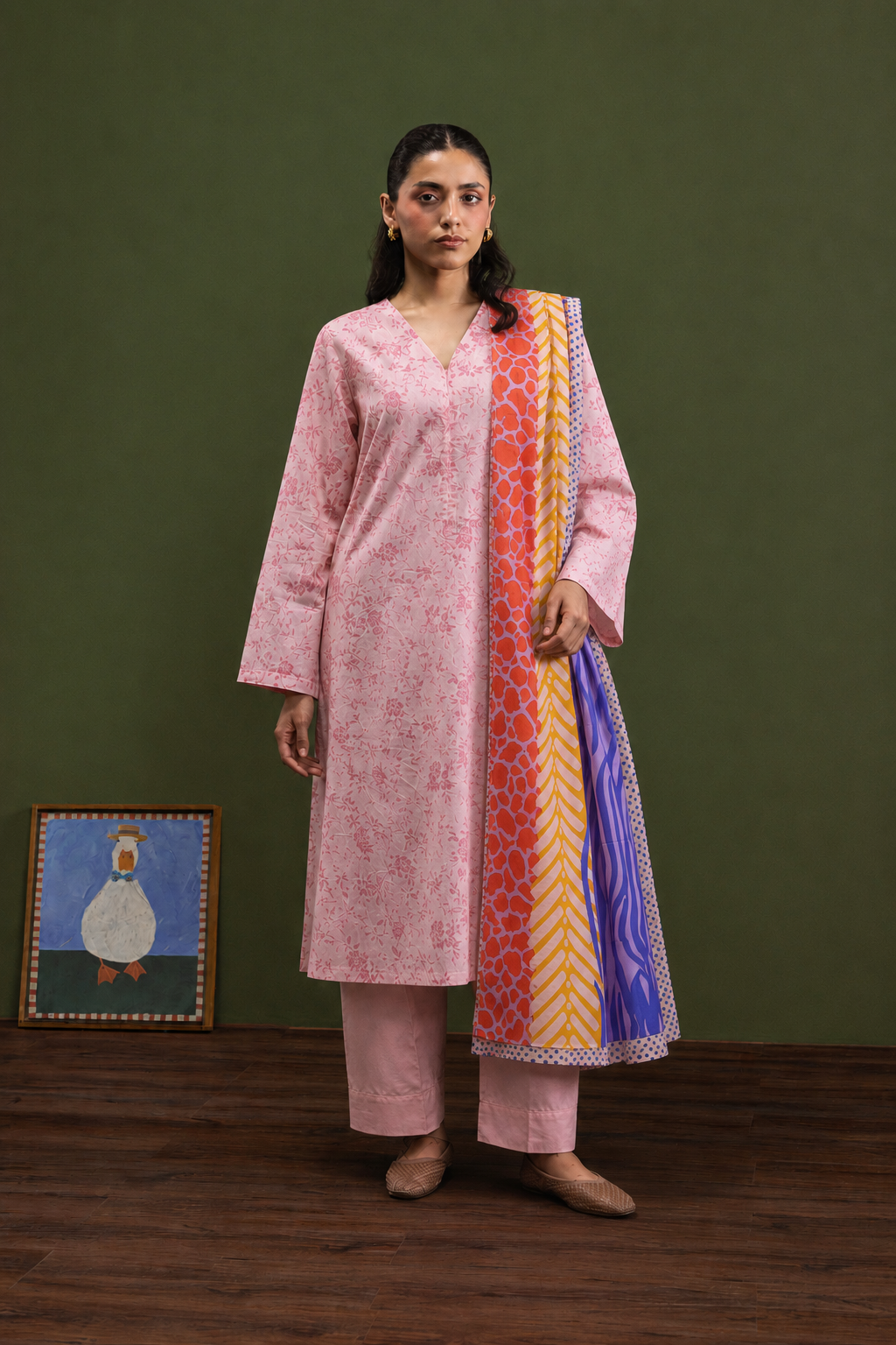 Basic Printed Lawn 3-Pieces Stitched