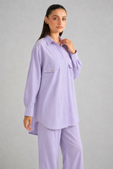 Lavender Co-Ord Shirt & Trouser Set