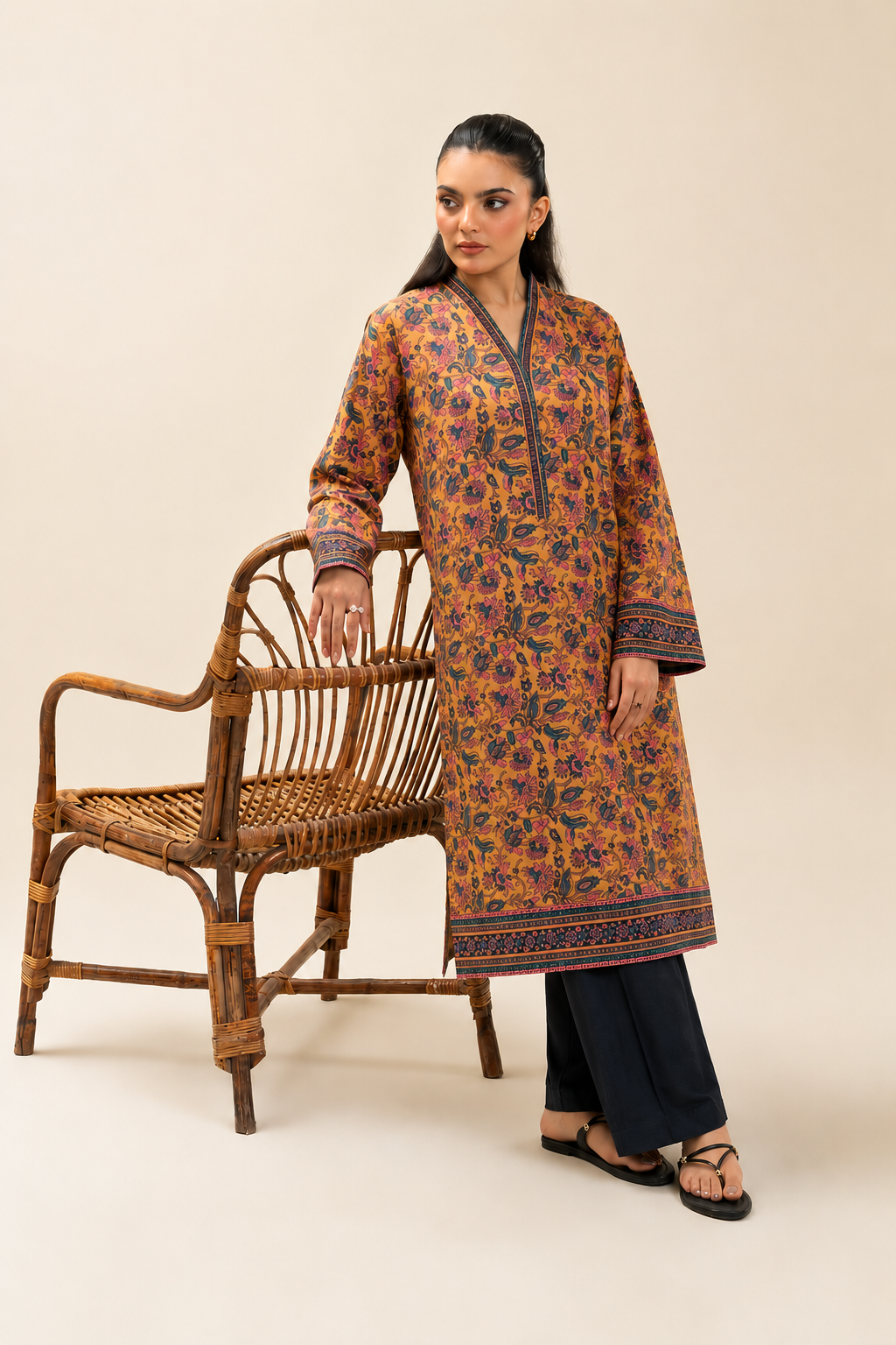 Basic Printed Lawn 3-Pieces Stitched