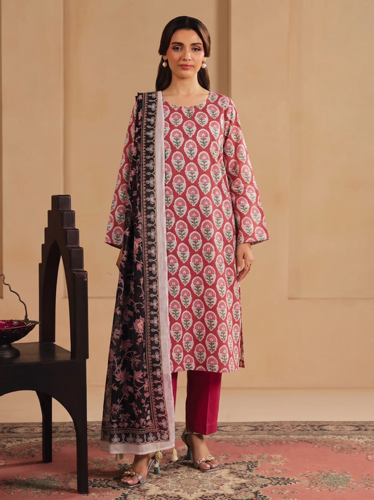 Basic Printed Lawn 3-Pieces Stitched