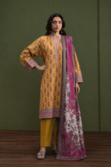 Basic Printed Lawn 3-Pieces Stitched