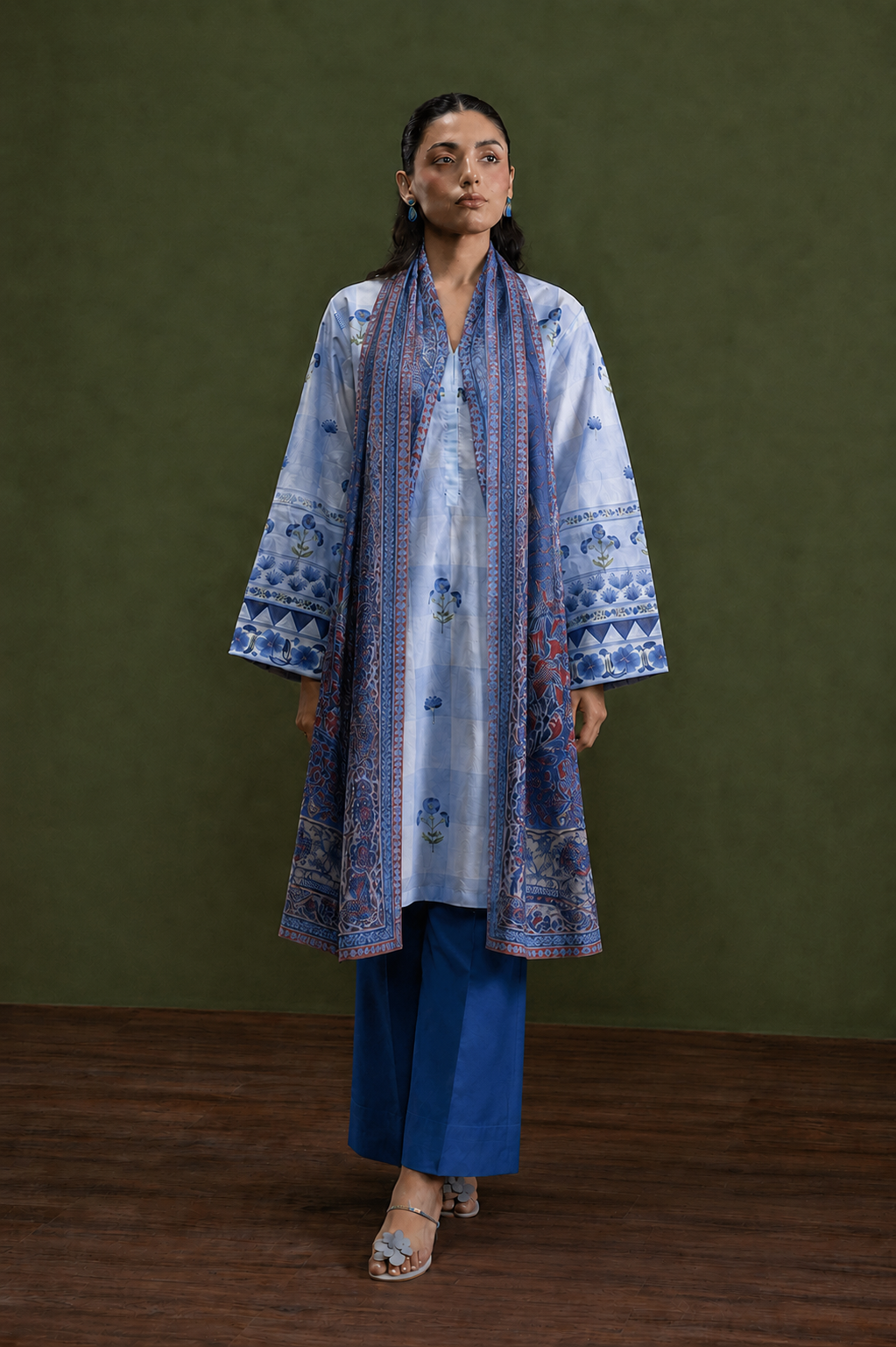 Basic Printed Lawn 3-Pieces Stitched
