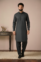 Gold Medal Style- Grey Kameez Shalwar