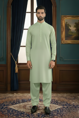 Inspiration-Pista Green Kameez Shalwar