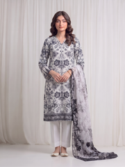 Basic Printed Lawn 3-Pieces Stitched