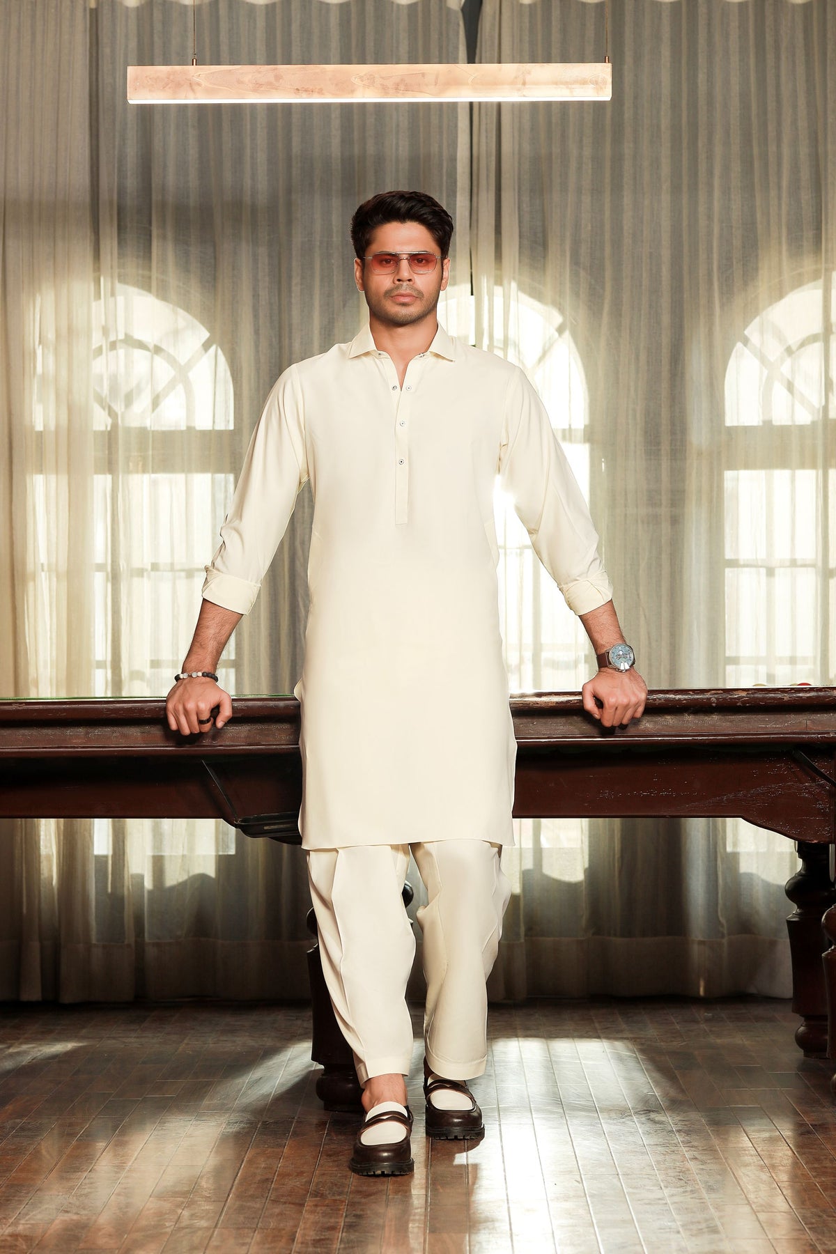 China Boski- Cream Kameez Shalwar