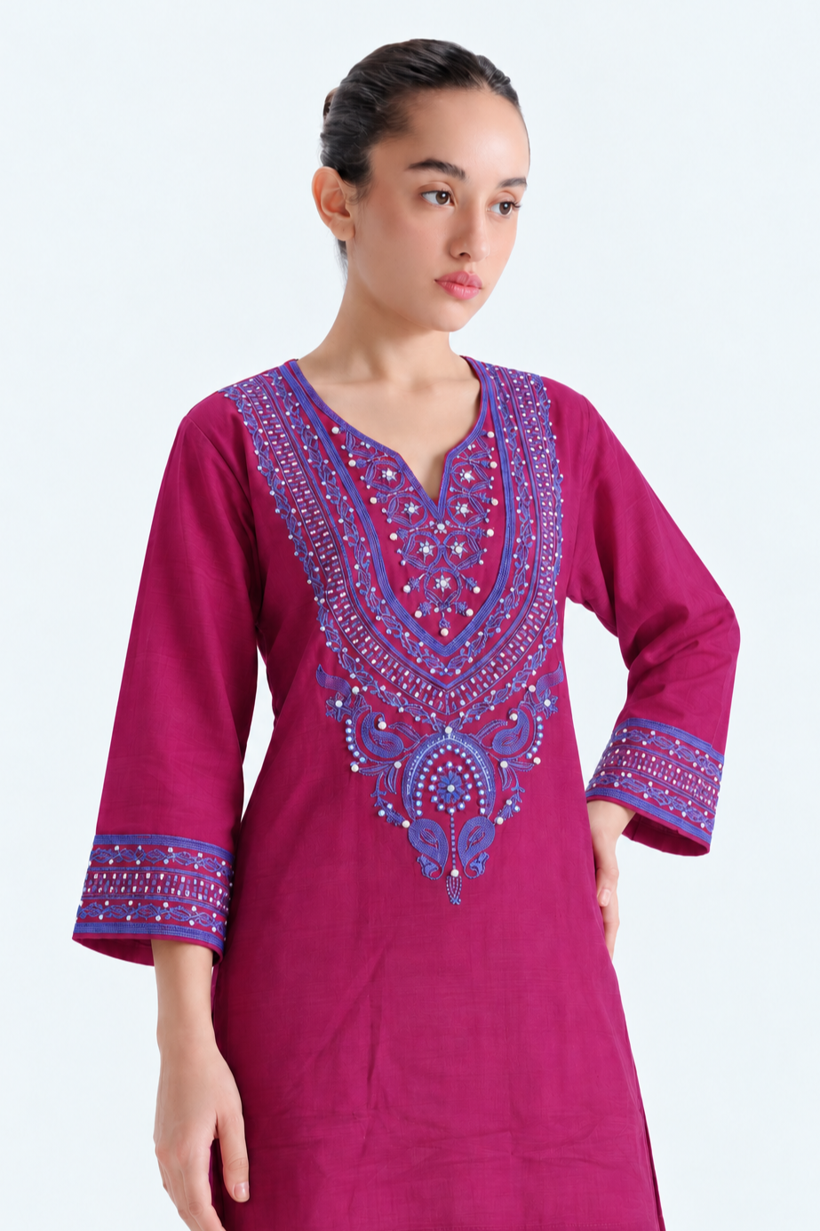 Embroidered Khaddar 2PC Stitched Suit