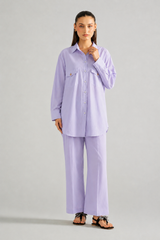 Lavender Co-Ord Shirt & Trouser Set