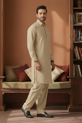 Refersh-Light Brown Kameez Shalwar